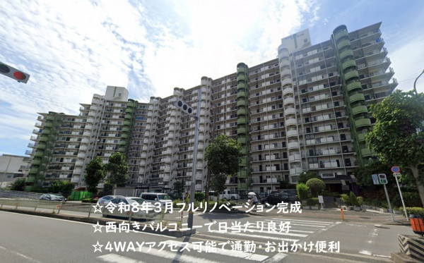 大阪市城東区鴫野西、マンションの外観画像です
