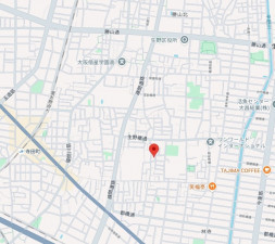大阪市生野区生野東、中古一戸建ての地図画像です