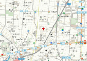 大阪市城東区野江、マンションの地図画像です
