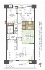 宮崎市神宮東、マンションの間取り画像です