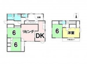 宮崎市大島町、中古一戸建ての間取り画像です
