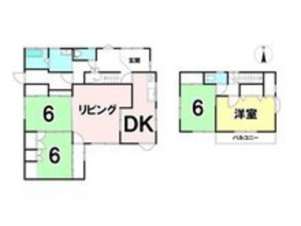 宮崎市大島町、中古一戸建ての間取り画像です