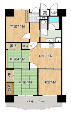 大阪市都島区友渕町、マンションの間取り画像です