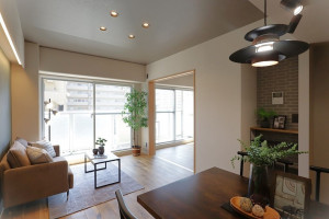 大阪市鶴見区放出東、マンションの居間画像です