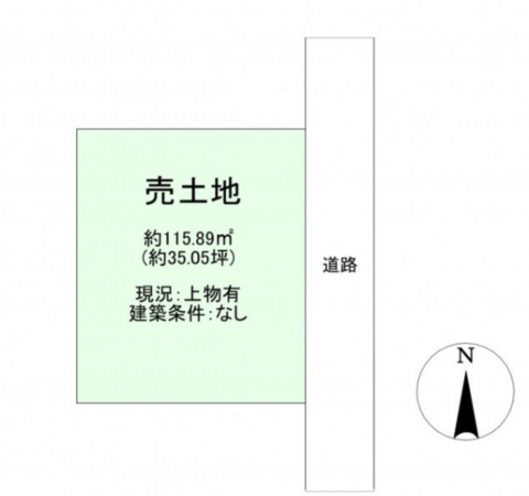 宮崎市曽師町、土地の間取り画像です