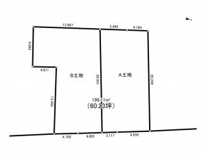 宮崎市本郷、土地の間取り画像です