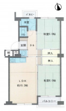 大阪市都島区都島本通、マンションの間取り画像です