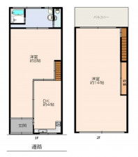 大阪市生野区勝山南、中古一戸建ての間取り画像です