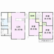 宮崎市清武町正手、中古一戸建ての間取り画像です