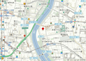 大阪市都島区中野町、マンションの地図画像です