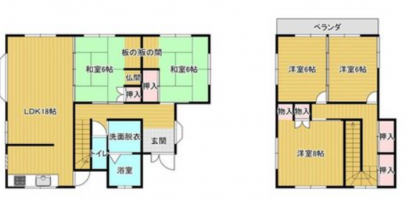 宮崎市清武町今泉、中古一戸建ての間取り画像です