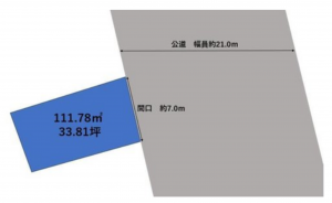 宮崎市神宮、土地の間取り画像です