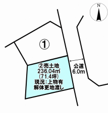 宮崎市清武町加納、土地の間取り画像です