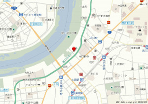 大阪市旭区太子橋、マンションの地図画像です