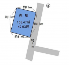 宮崎市日ノ出町、土地の間取り画像です