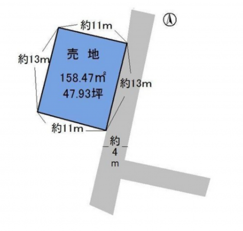 宮崎市日ノ出町、土地の間取り画像です