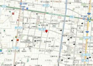 大阪市東成区東今里、中古一戸建ての地図画像です