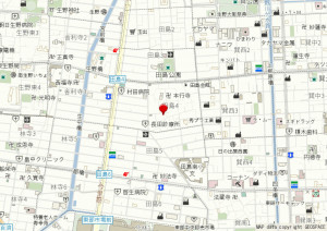 大阪市生野区田島、中古一戸建ての地図画像です