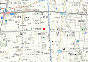大阪市生野区鶴橋、マンションの地図画像です