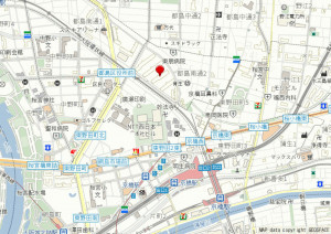 大阪市都島区都島南通、マンションの地図画像です