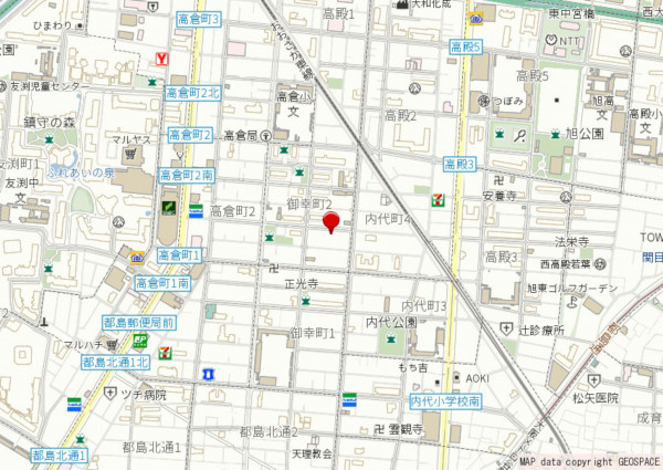 大阪市都島区御幸町、中古一戸建ての地図画像です