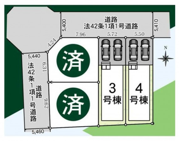 大阪市生野区田島、新築一戸建ての建築プラン例画像です
