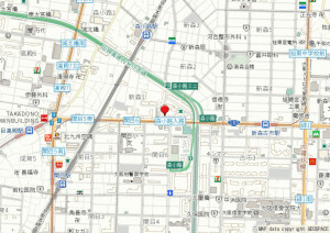 大阪市旭区新森、マンションの地図画像です