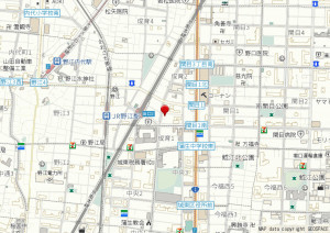 大阪市城東区成育、マンションの地図画像です