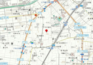 大阪市旭区今市、中古一戸建ての地図画像です