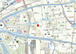 大阪市城東区鴫野西、マンションの地図画像です