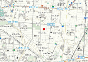 大阪市都島区都島中通、マンションの地図画像です