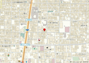 大阪市生野区小路東、中古一戸建ての地図画像です