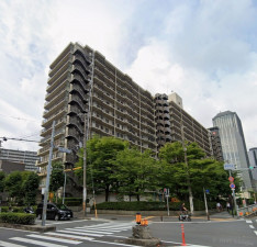 大阪市城東区鴫野西、マンションの外観画像です
