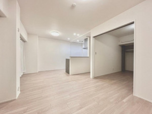 大阪市城東区鴫野西、マンションの居間画像です