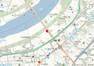 大阪市旭区太子橋、中古一戸建ての地図画像です