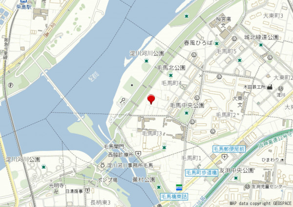 大阪市都島区毛馬町、中古一戸建ての地図画像です