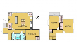 宮崎市田野町甲、中古一戸建ての間取り画像です