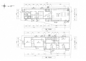 大阪市城東区中浜、中古一戸建ての間取り画像です