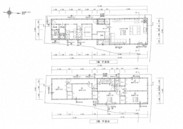大阪市城東区中浜、中古一戸建ての間取り画像です