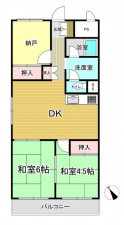 大阪市城東区野江、マンションの間取り画像です