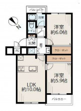 大阪市都島区友渕町、マンションの間取り画像です