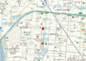 大阪市都島区友渕町、マンションの地図画像です