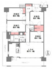 大阪市東成区深江南、マンションの間取り画像です