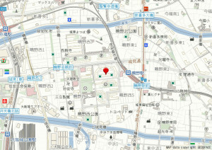 大阪市城東区鴫野西、マンションの地図画像です
