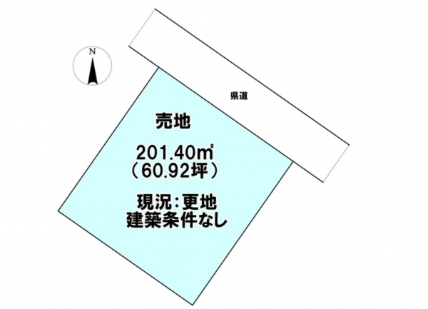 宮崎市恒久、土地の間取り画像です