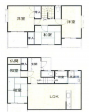 宮崎市源藤町、中古一戸建ての間取り画像です