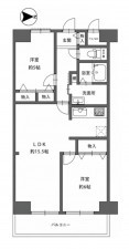 大阪市生野区桃谷、マンションの間取り画像です