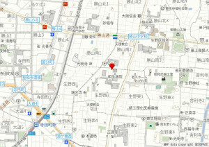 大阪市生野区生野西、中古一戸建ての地図画像です
