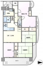 大阪市鶴見区今津南、マンションの間取り画像です