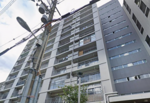 大阪市旭区新森、マンションの外観画像です
